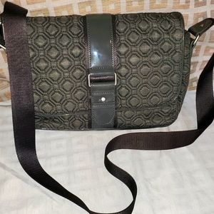 Vera Bradley Solid Grey Message Crossbody laptop